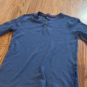 Blue Henley Long Sleeve Shirt